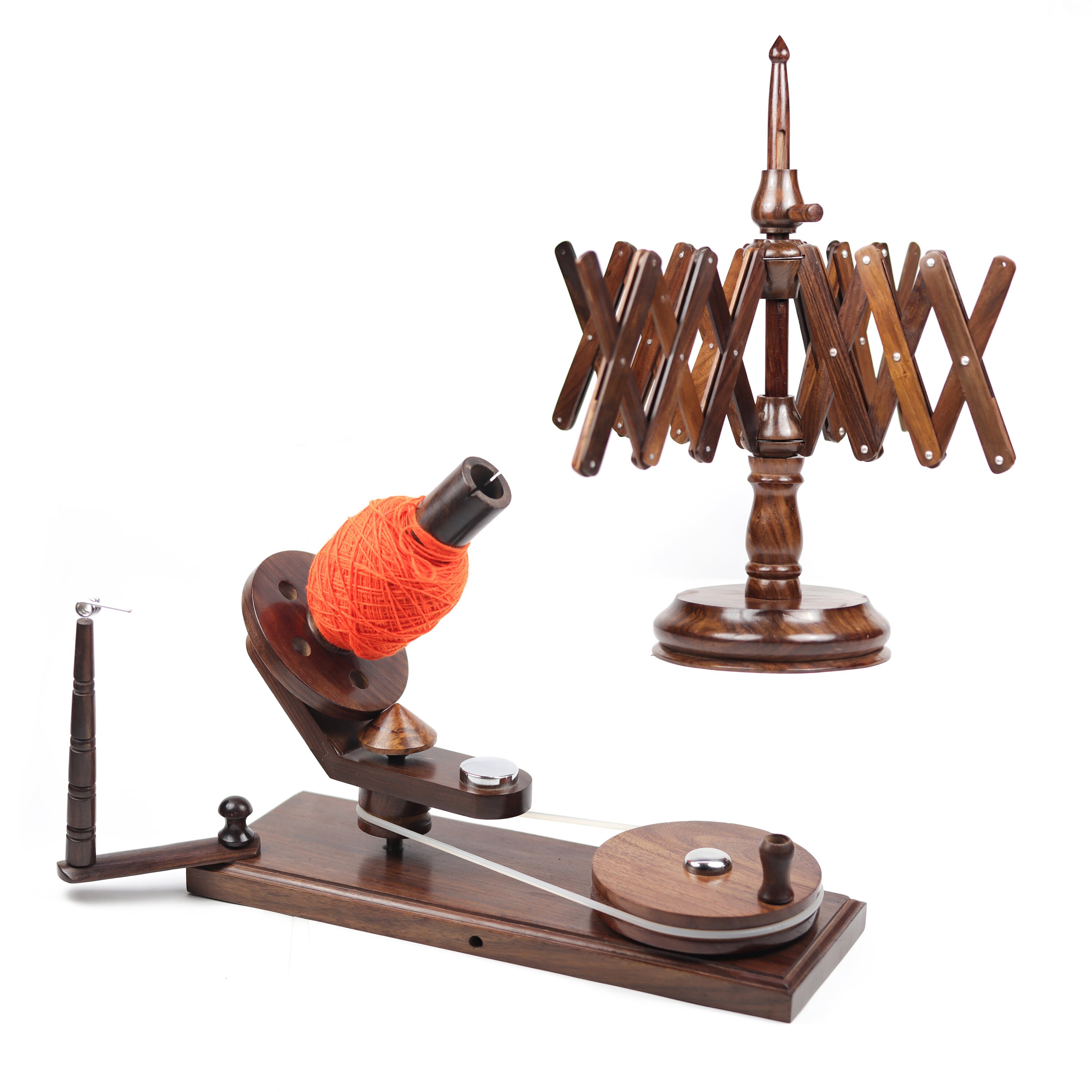 Handcrafty Wooden Yarn Winder for Knitting and Crochet Hooks