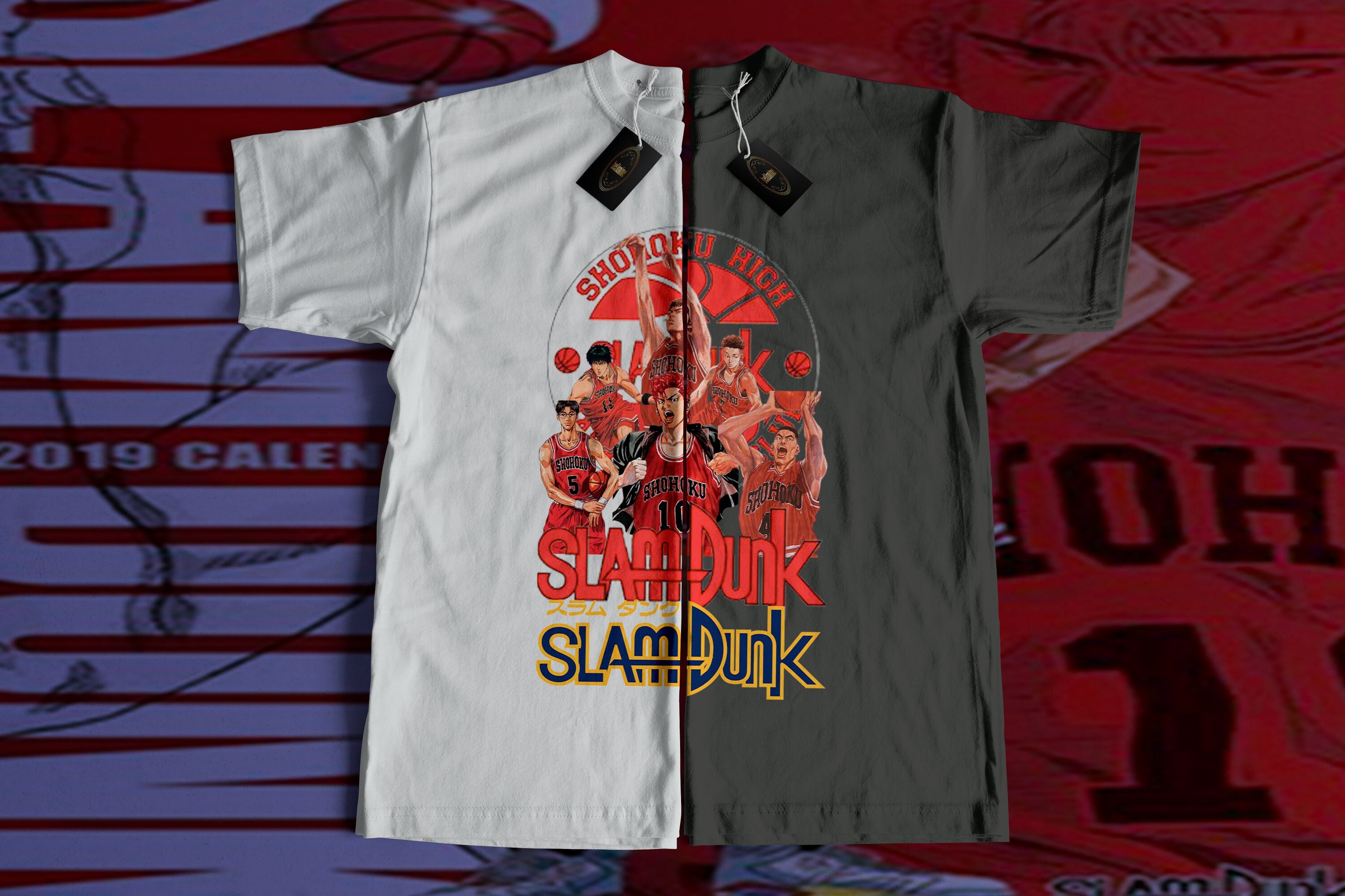 Slam Dunk Anime Shirt - Double-sided Protagonists Graphic Tee 