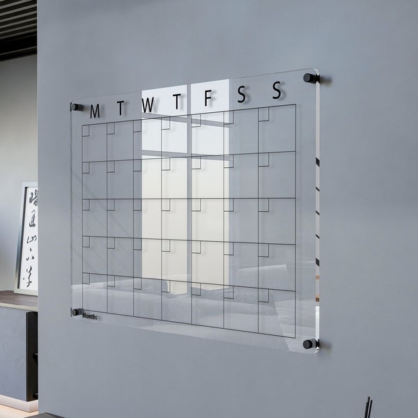 Acrylic Wall Family Calendar Etsy