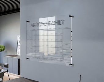 Keep Track of Your Family's Schedule with Our Acrylic Wall Calendar - Personalize acrylic calendar - dry erase calendar -family planner