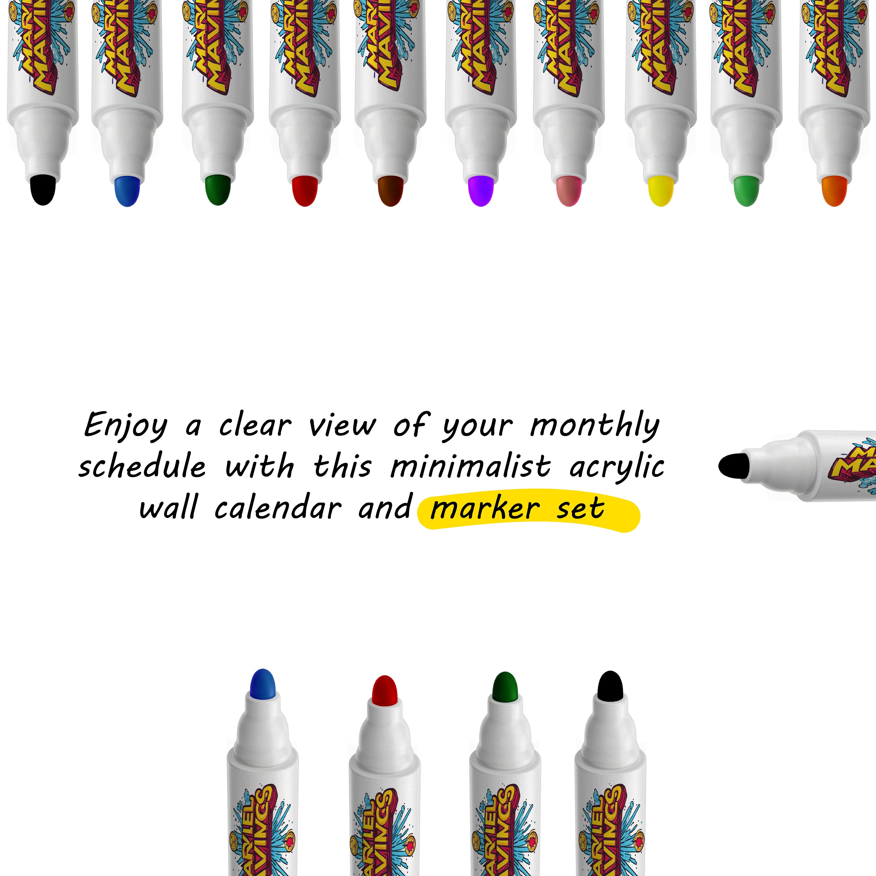 Acrylic Planner 2023 Custom Vertical Yearly Calendar Dry Erase Board