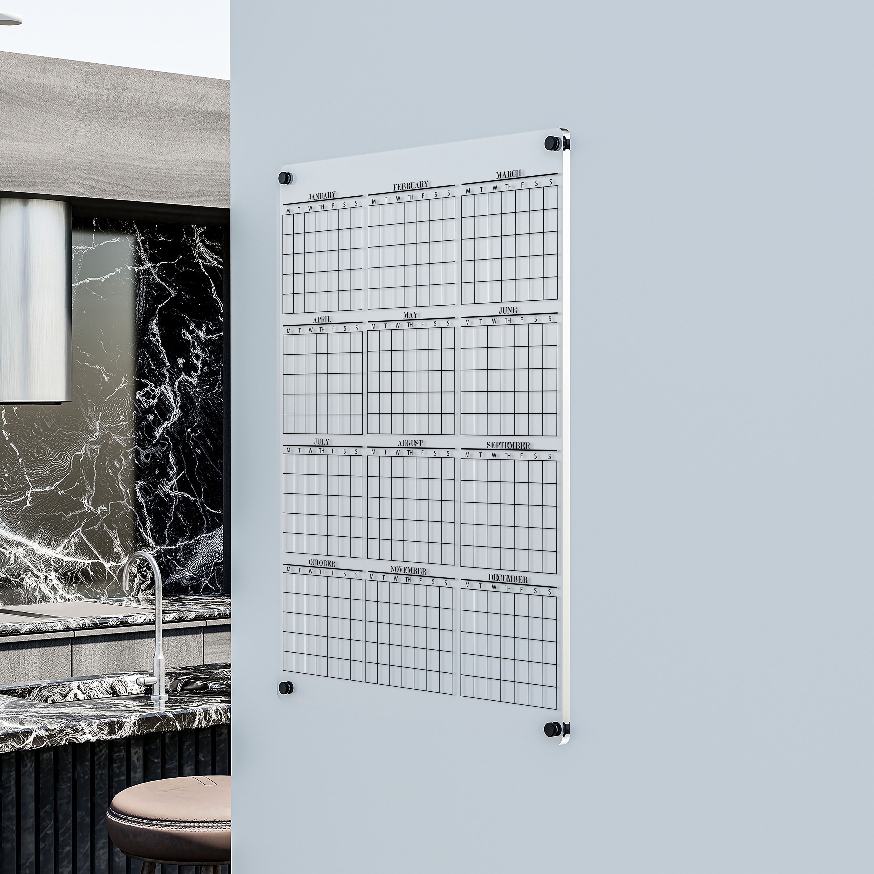 Acrylic Planner 2023 Custom Vertical Yearly Calendar Dry Erase Board
