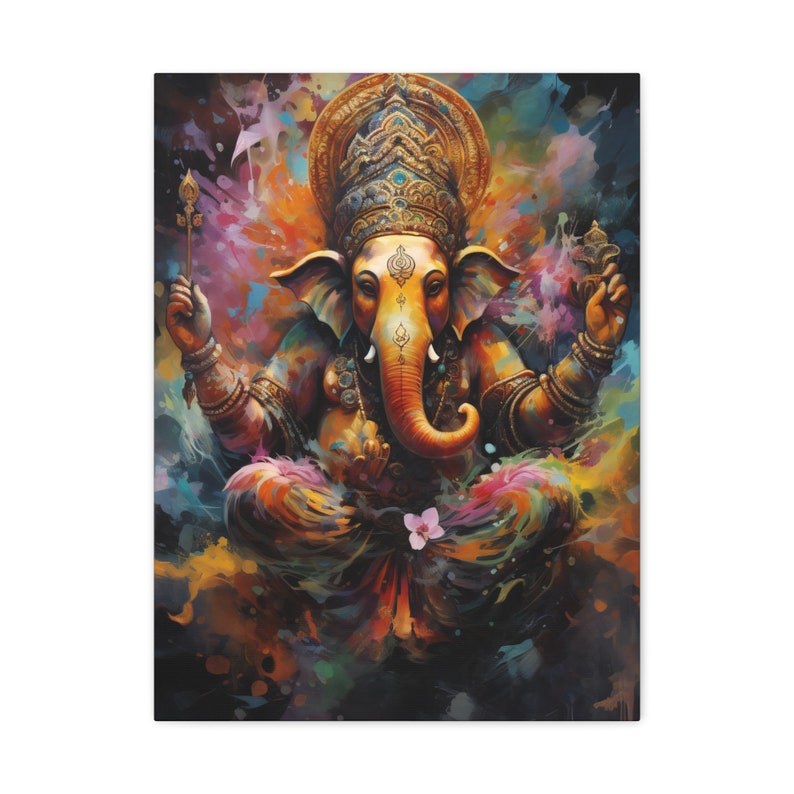 Canva Lord Ganesha Ganapathi Hindu God Bhakti Devotion Divine Healing