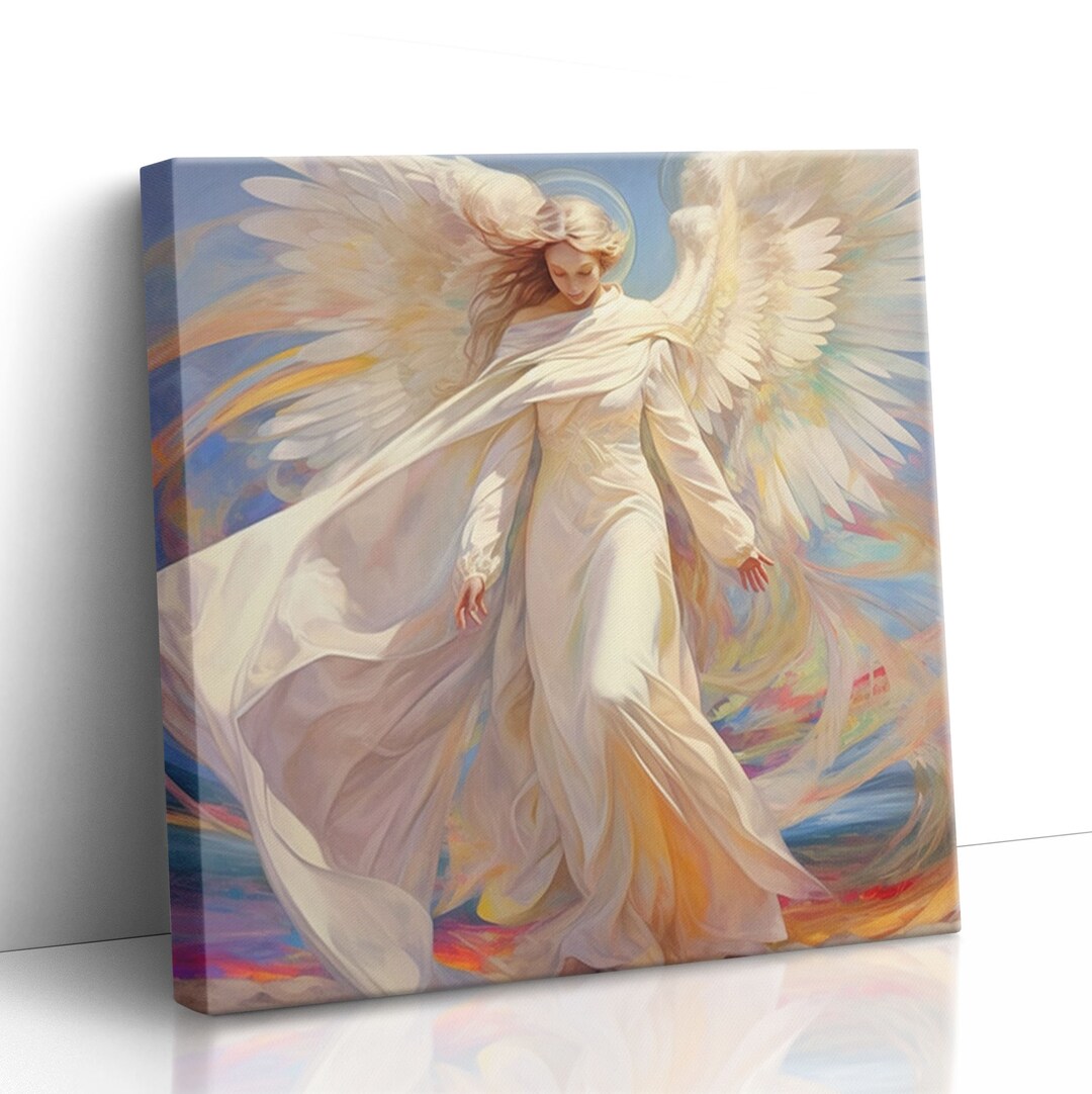 Canva Angel in Heaven Bliss & Grace Divine Light Spiritual Sacred Art