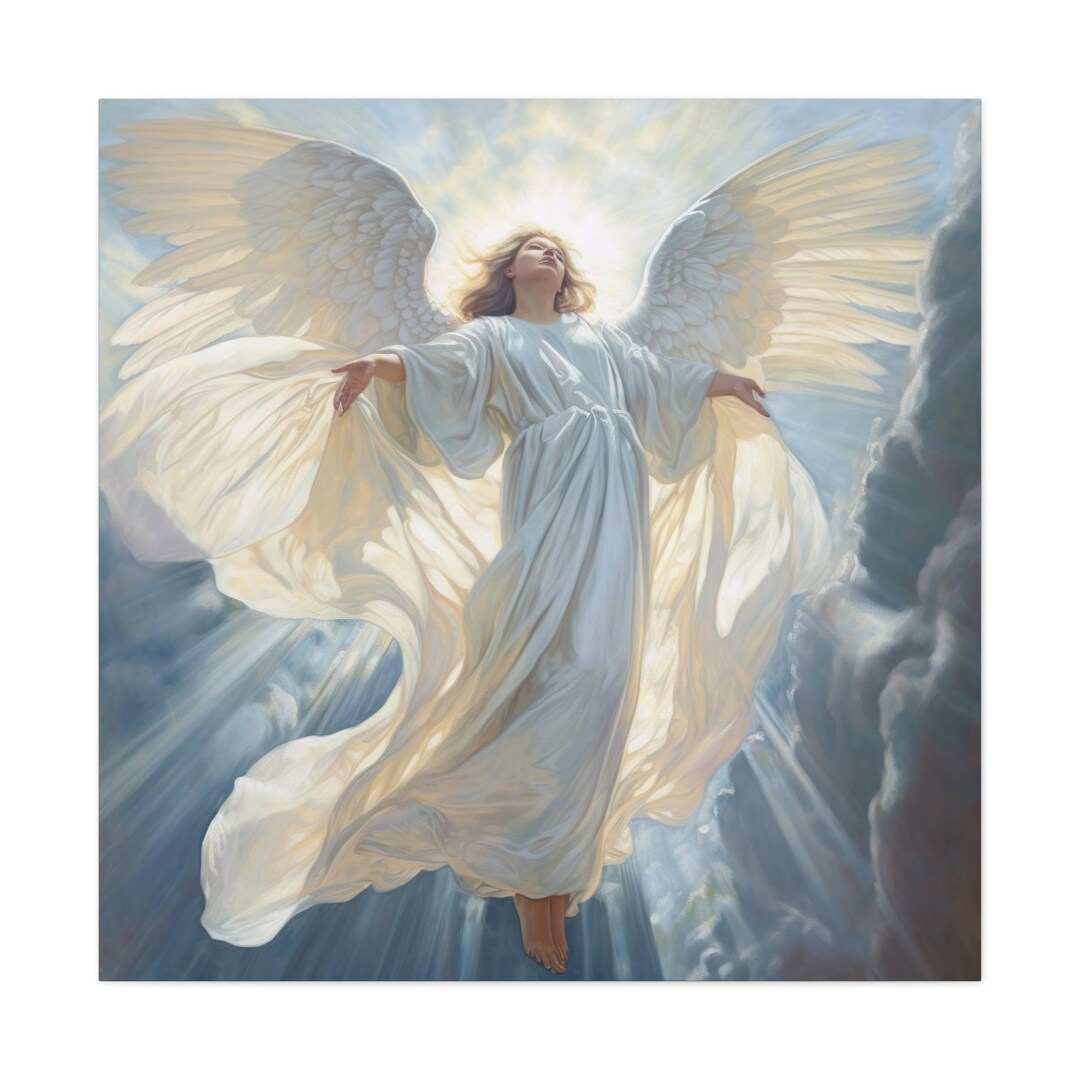 Canva Angel in Heaven Bliss & Grace Divine Light Etsy