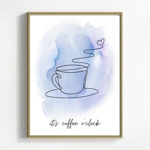 it&#39;s coffee o&#39;clock print