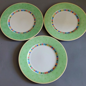 Villeroy &Boch Twist Alea Verde  Switch collection Dishwasher safe Microwave safe Dinner Salad Plates ×3 Set