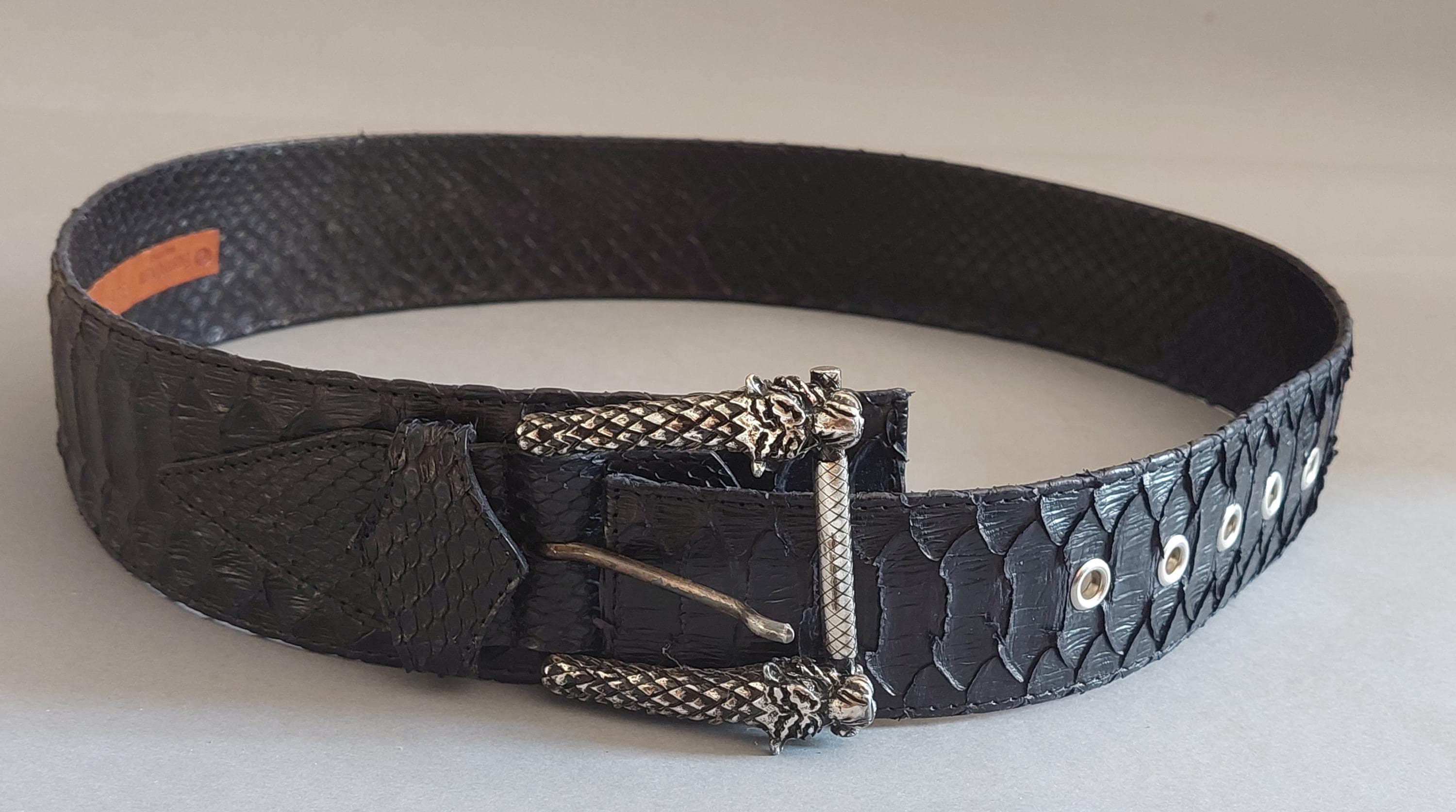 FAUSTO COLATO Milano Real Python Black Belt Made in Italy 40 FAUSTO COLATO Milano Real Python Black Belt Made in Italy 40