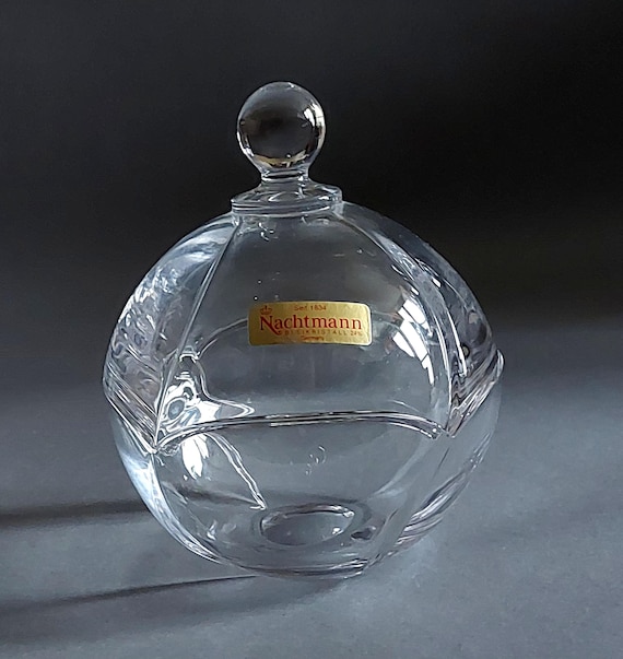 Nachtmann Lead Crystal Pb24 Art-deco Bonbonniere Trinket Box Dish