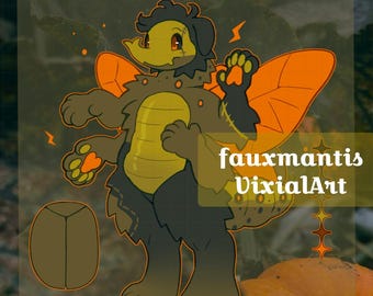 Halloween Beetle Pup Adopt - Digital Canine Furry Fursona