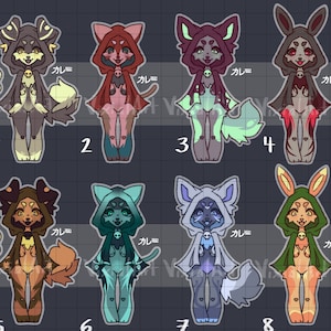 Digital Furry Adopt - Anthro Fursona Adoptable Character Design