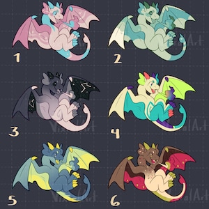 Digital Wyvern Adoptable - Dziki Fursona Furry Adopt Character Design