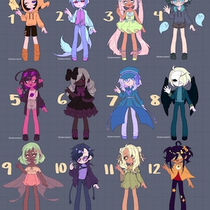 Digital Character Adopt Batch - Humanoid Adoptable Designs
