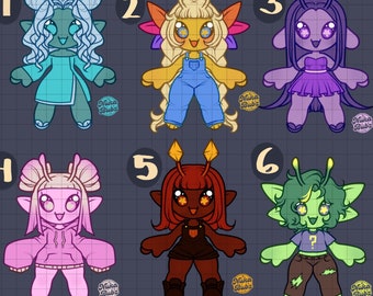 Alien Character Adopt - Digital Humanoid Adoptable Batch