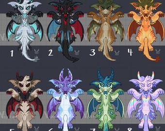 Furry Dragon Adopt - Digital Anthro Fursona Adoptable Character Design