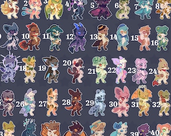 Pelzigen Charakter Adopts - Digital Anthro Fursona Multispeties Adoptable Charge