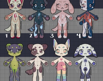 Furry Character Adopt - Digital Anthro Fursona Adoptable Design