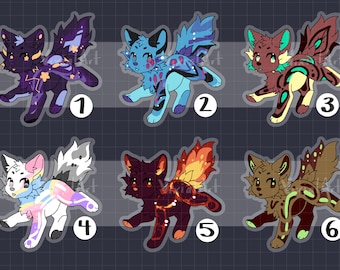 Digital Chibi Adoptable - Feral Fursona Furry Adopt Character Design