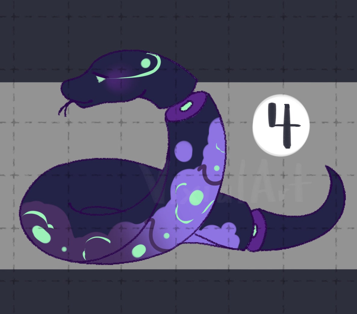 Digital Snake Adopt Feral Fursona Furry Adoptable Character Design - Etsy