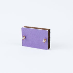 No Text A6 Violet Flower Press, Nature Kids Craft Kit, Travel Pocket Flower Press, Montessori Outdoor Learning, Mini Herbarium Press