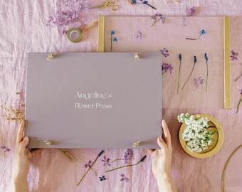 A3 Personalisierte Lavendel Blumenpresse und Rahmen, Natur Erwachsene Bastelset, Professionelle Blumenpresse Kit, Hochzeit Bouquet Konservierung