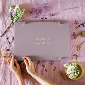 Custom Name A3 Lavender Flower Press, Nature Adult Craft Kit, Professional Flower Press Kit, Wedding Bouquet Preservation, Keepsake Floral
