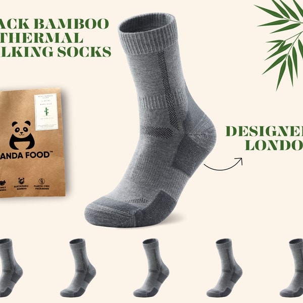 3 Pairs Premium Bamboo Unisex Outdoor Thermal Walking Hiking Warm Winter Socks