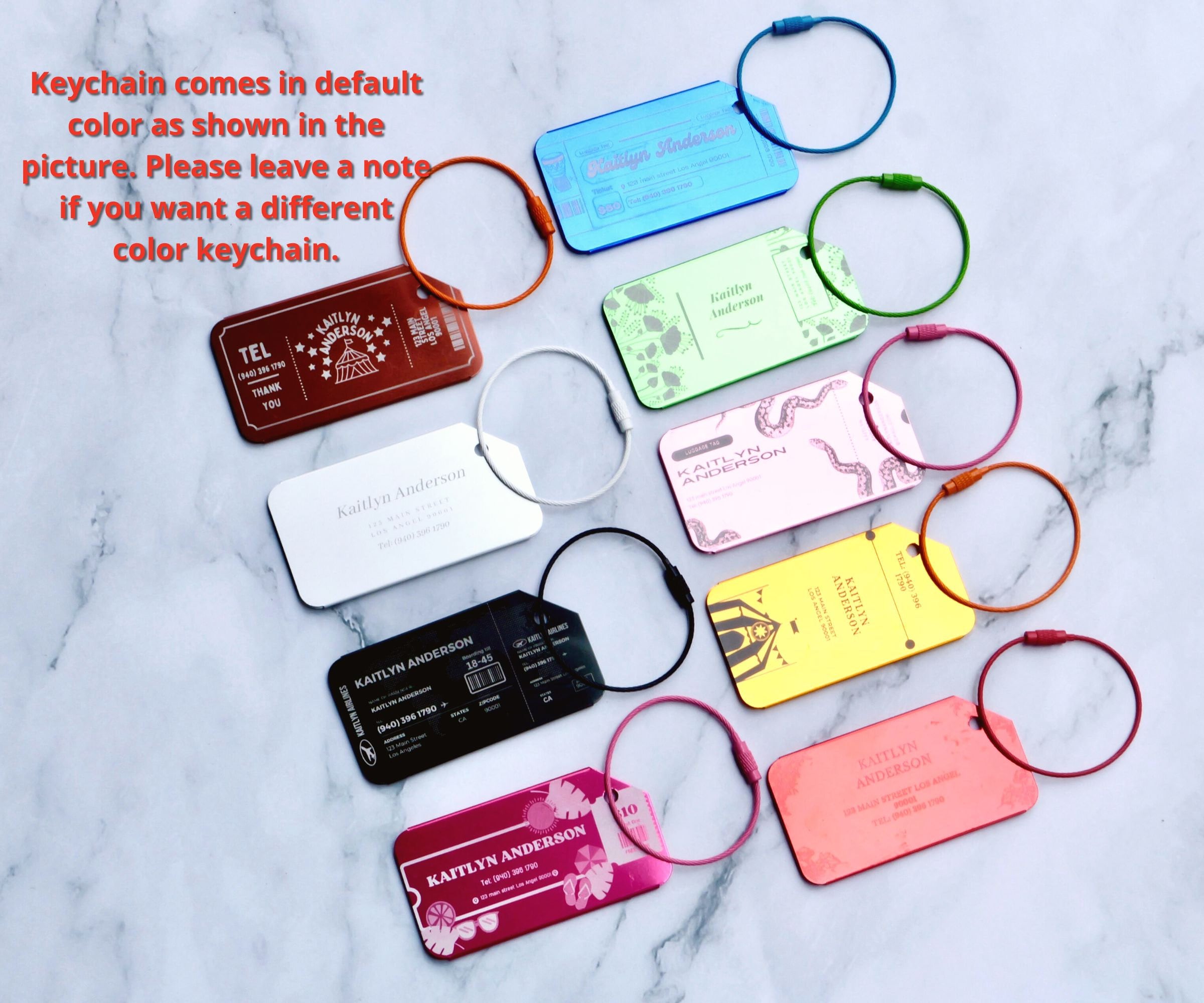 Custom Metal Luggage Tagpersonalized Engraved Aluminum Flight Etsy Canada