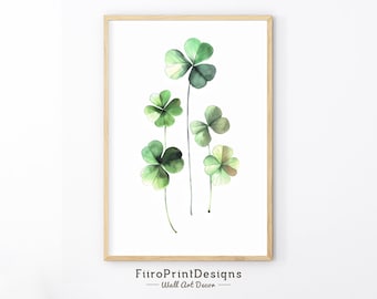 Impresión de trébol: Arte mural de trébol del Día de San Patricio (Descarga digital)