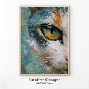 Cat Lovers Painting Wall Art, Kitten Cats Wall Decor, Animals Print Cat Watercolor Painting, Digital Download