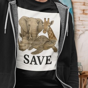 Wildlife Conservation T-Shirt: Retro Animal Tee