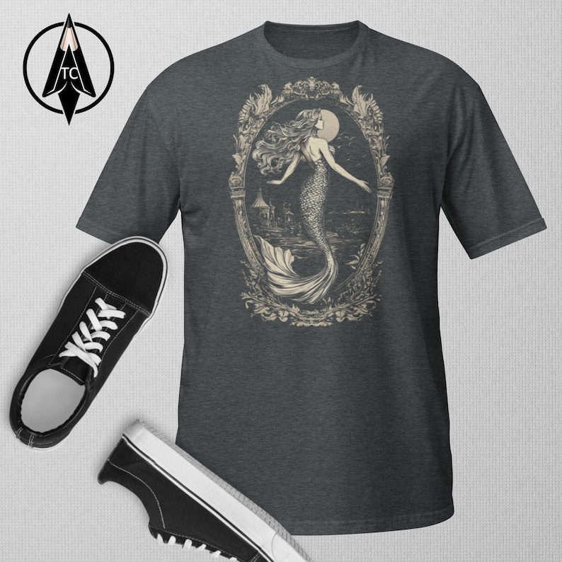 Mermaid T-Shirt, mythology tee, folklore Graphic tee, vintage t shirt, aquatic T-Shirt, Mermaid Retro Tee, Aquatic tshirt, nautical shirt
