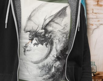 Dragon Graphic Tee, Mythical Creature T-Shirt