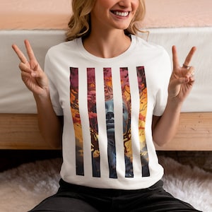Surreal T-shirt, Surrealism Graphic tee, Unique Gift for Surrealist Lovers, Artistic cut out artwork retro tshirt, cute Japanese inspire Tee