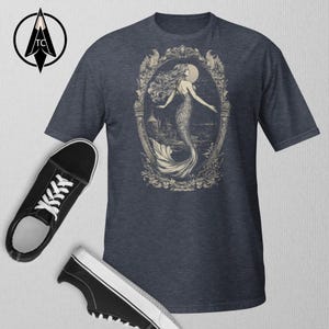 Mermaid T-Shirt, mythology tee, folklore Graphic tee, vintage t shirt, aquatic T-Shirt, Mermaid Retro Tee, Aquatic tshirt, nautical shirt