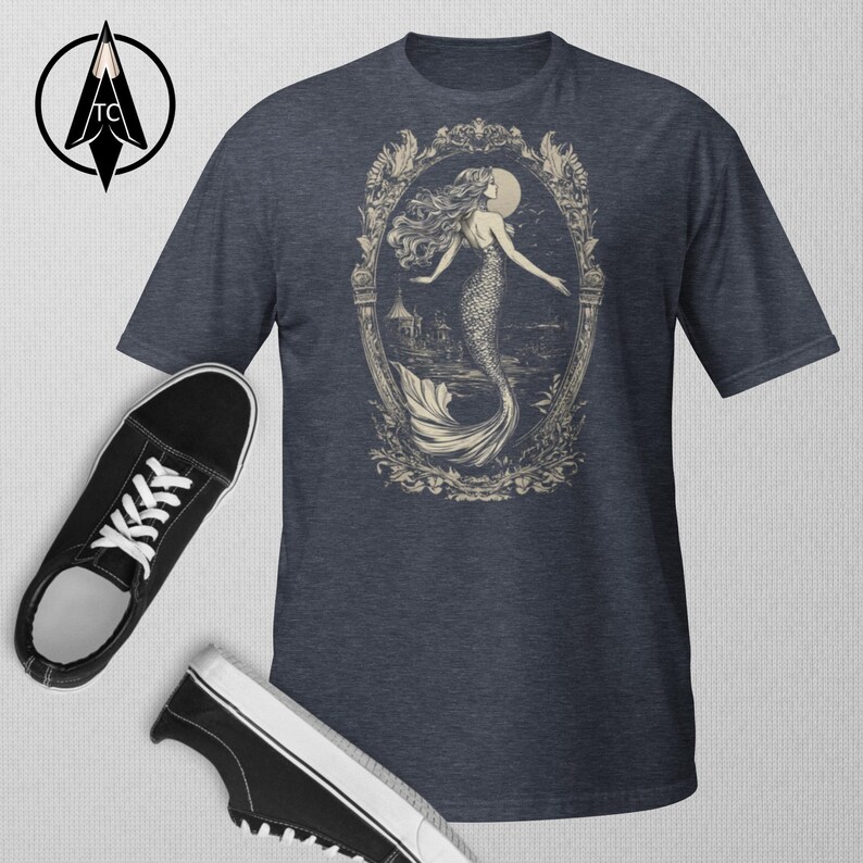Mermaid T-Shirt, mythology tee, folklore Graphic tee, vintage t shirt, aquatic T-Shirt, Mermaid Retro Tee, Aquatic tshirt, nautical shirt