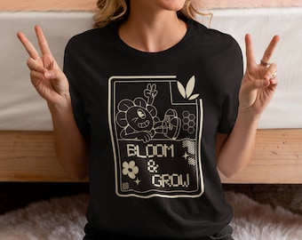 Bloom & Grow Graphic T-Shirt: Positive Botanical Tee
