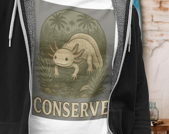 Axolotl Conservation T-Shirt, Wildlife Lover Tee