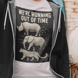 Wildlife Conservation T-Shirt: Rhino, Elephant, Cheetah Graphic Tee, animal tshirt