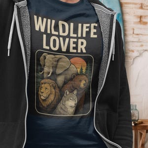 Wildlife Lover T-Shirt: Retro Animal Graphic Tee