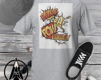 Retro Comic Book T-Shirt: Superhero Style Graphic Tee