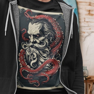 Kraken Graphic T-Shirt: Nautical Pirate Tee