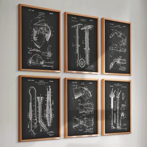 Set 6 Welding Patent Prints, Welder Gift, Metalworker Gift, Industrial Blueprint, Metallurgist Gift, Welding Equipment, Garage Wall Decor