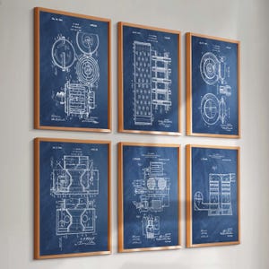 6 Vintage Air Conditioner Patent Prints HVAC Blueprint Ventilating System Heating System Patent HVAC Technician Gift AC Engineer Gift