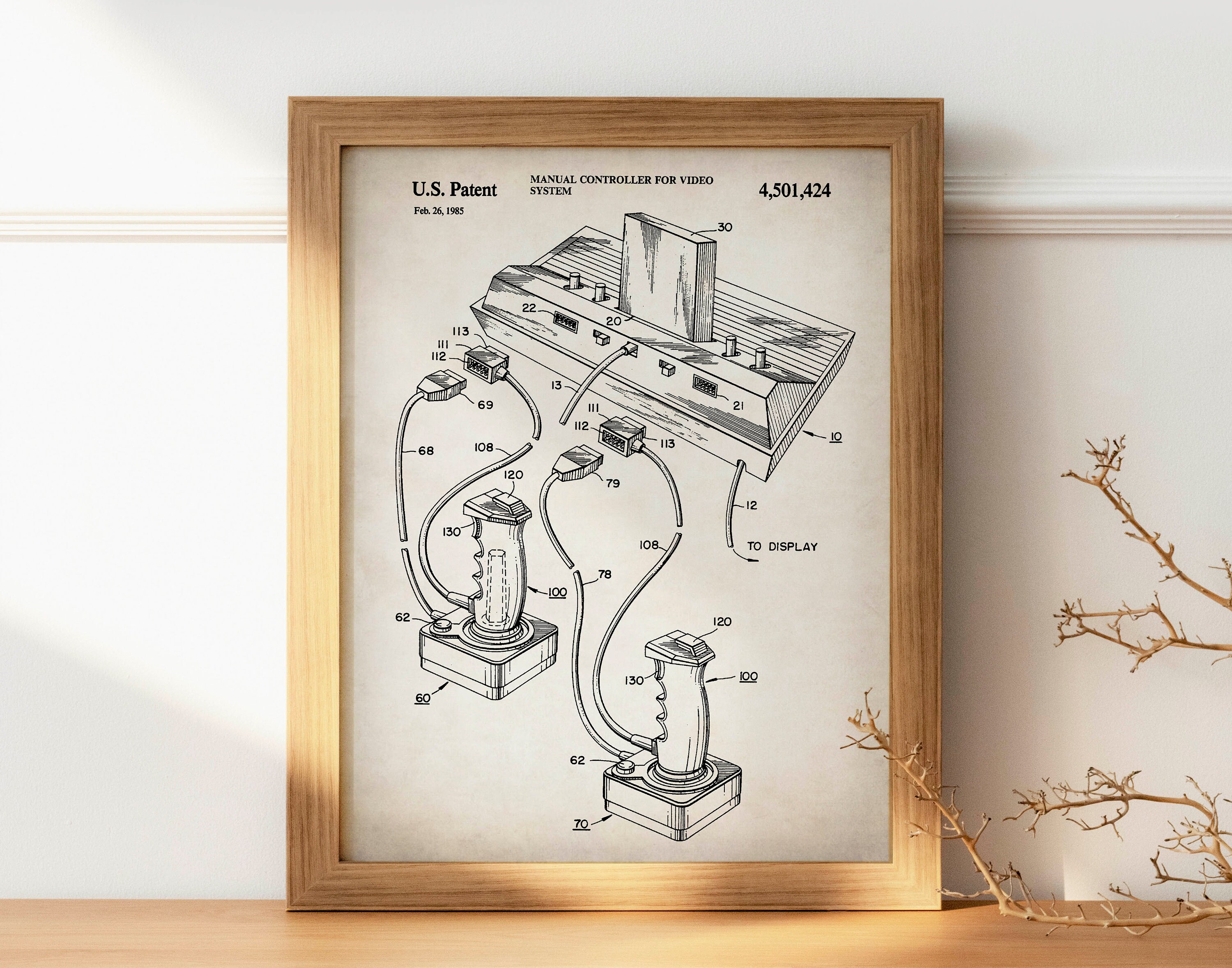 8 First Video Game Patent Prints Vintage Computer Game Blueprint ...