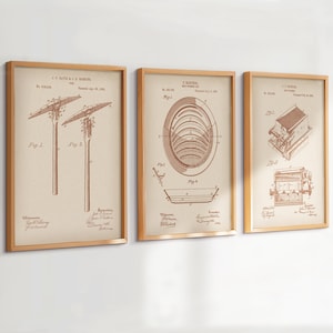 3 Gold Mining Blueprints Vintage Prospecting Patent Prints Mining Art Adventure Art Gold Rush Art Miner Birthday Gift Office Wall Decor