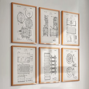 Set 6 Vintage Conditioning System Patent Prints Air Conditioner Blueprint Ventilating System Patent HVAC Technician Gift AC Engineer Gift