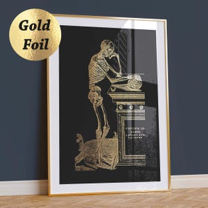 Poster di anatomia umana con scheletro pensante, arte medica, stampa del sistema scheletrico, diagramma delle ossa dello scheletro, regalo scientifico, decorazione per clinica ortopedica