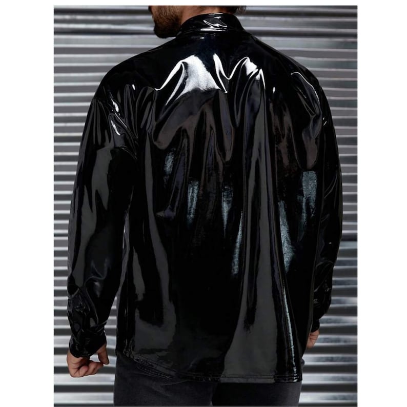 Patent Leather Jacket Mens main image 1