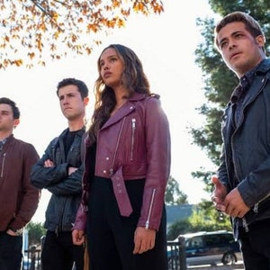 Jessica Davis &quot;13 Reasons Why&quot; Burgundy Cropped Motorcycle Biker Leather Jacket, Women Burgundy Red Biker Leather Jacket - Celebrity Edition